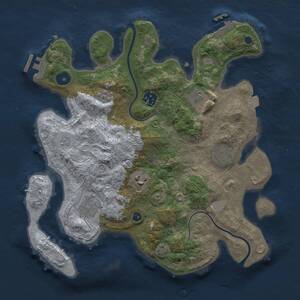 Thumbnail Rust Map: Procedural Map, Size: 3250, Seed: 1724141781, 12 Monuments