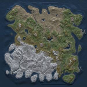 Thumbnail Rust Map: Procedural Map, Size: 4500, Seed: 17364495, 14 Monuments
