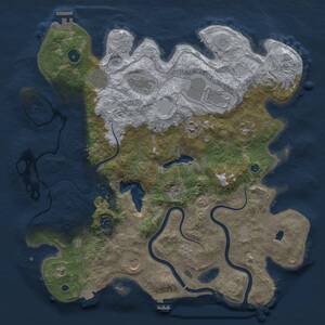 Thumbnail Rust Map: Procedural Map, Size: 4000, Seed: 93709432, 14 Monuments