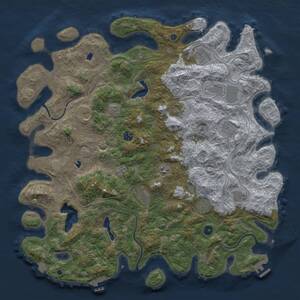 Thumbnail Rust Map: Procedural Map, Size: 4800, Seed: 654613, 17 Monuments