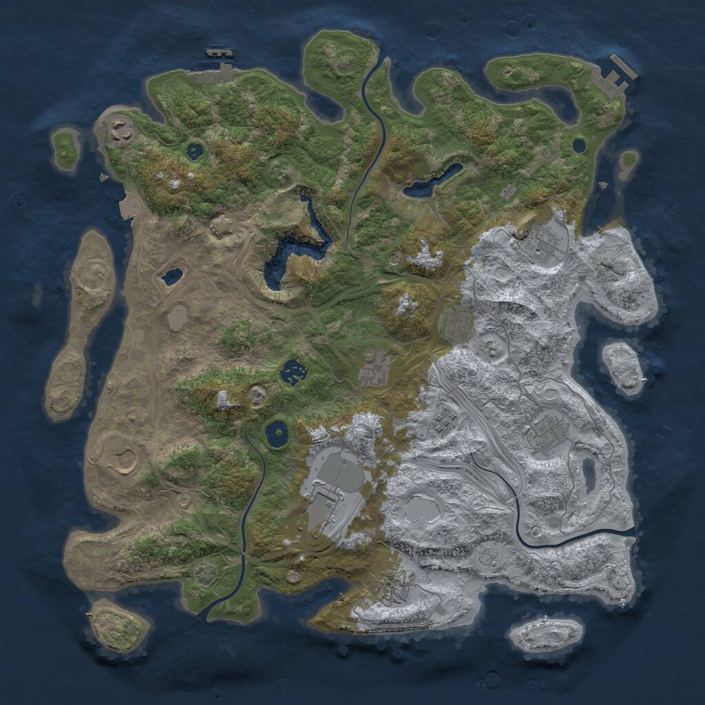 Rust Map: Procedural Map, Size: 4250, Seed: 1789973092, 16 Monuments