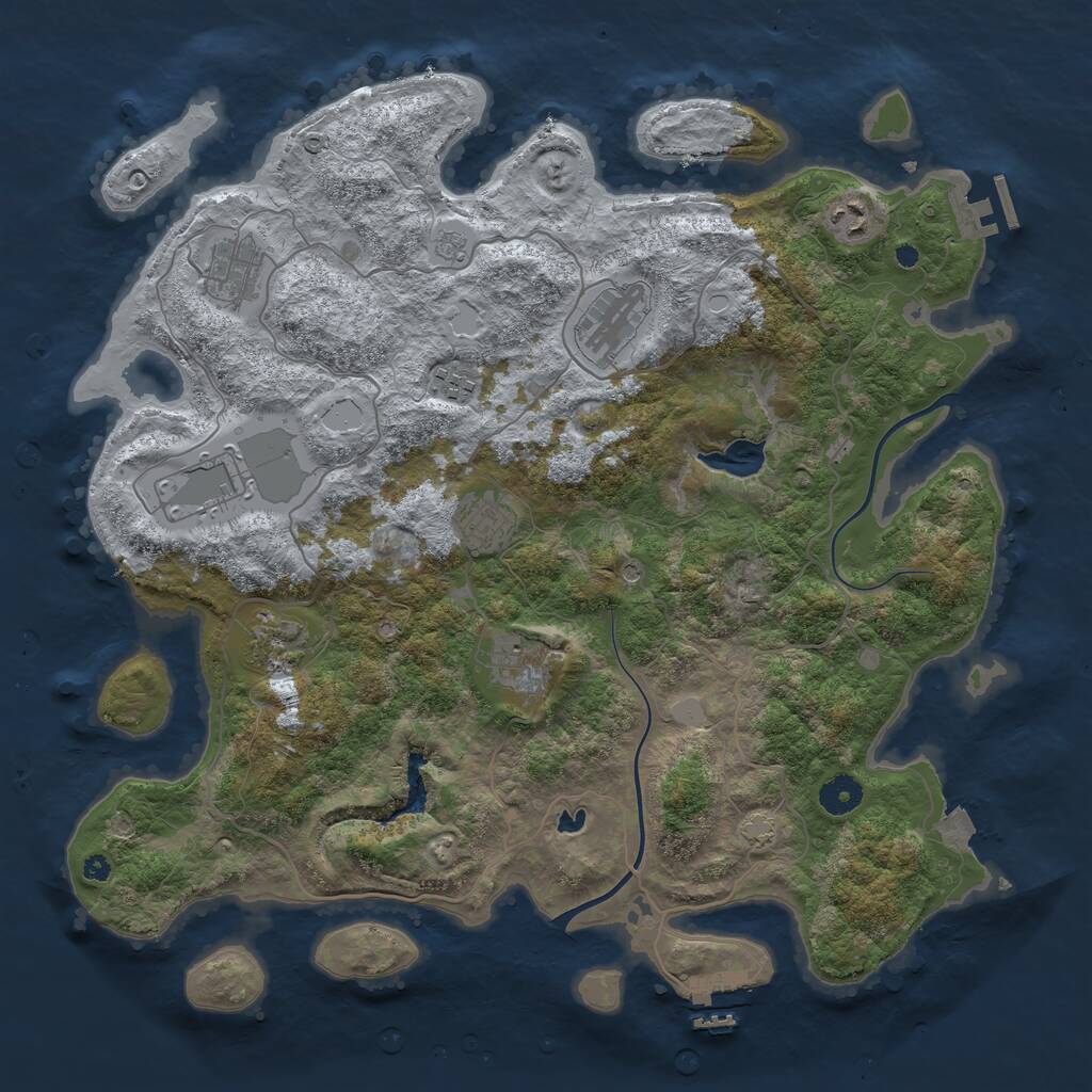 Rust Map: Procedural Map, Size: 4000, Seed: 20241206, 14 Monuments