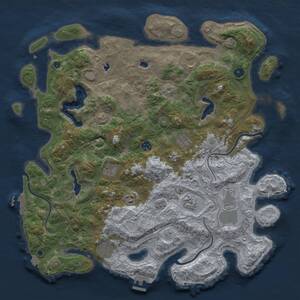 Thumbnail Rust Map: Procedural Map, Size: 4500, Seed: 747035999, 16 Monuments