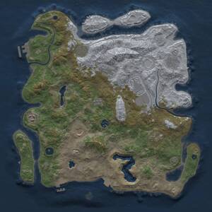 Thumbnail Rust Map: Procedural Map, Size: 4000, Seed: 729045010, 15 Monuments