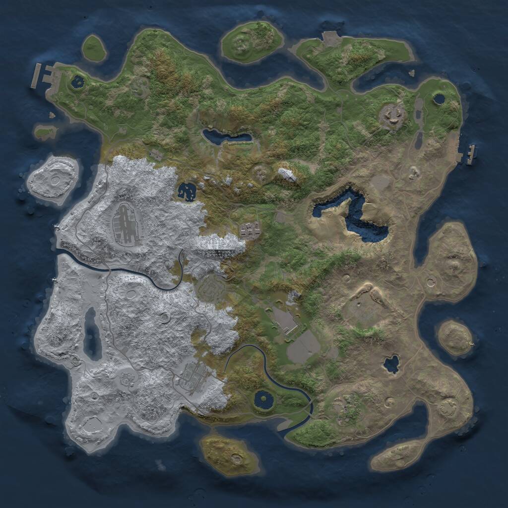 Rust Map: Procedural Map, Size: 4000, Seed: 19822511, 15 Monuments