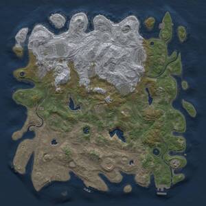 Thumbnail Rust Map: Procedural Map, Size: 4500, Seed: 1177292865, 17 Monuments