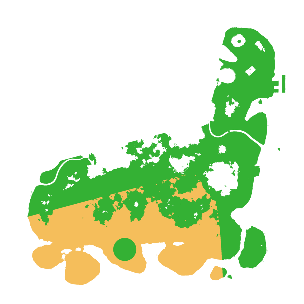 Biome Rust Map: Procedural Map, Size: 3500, Seed: 43877