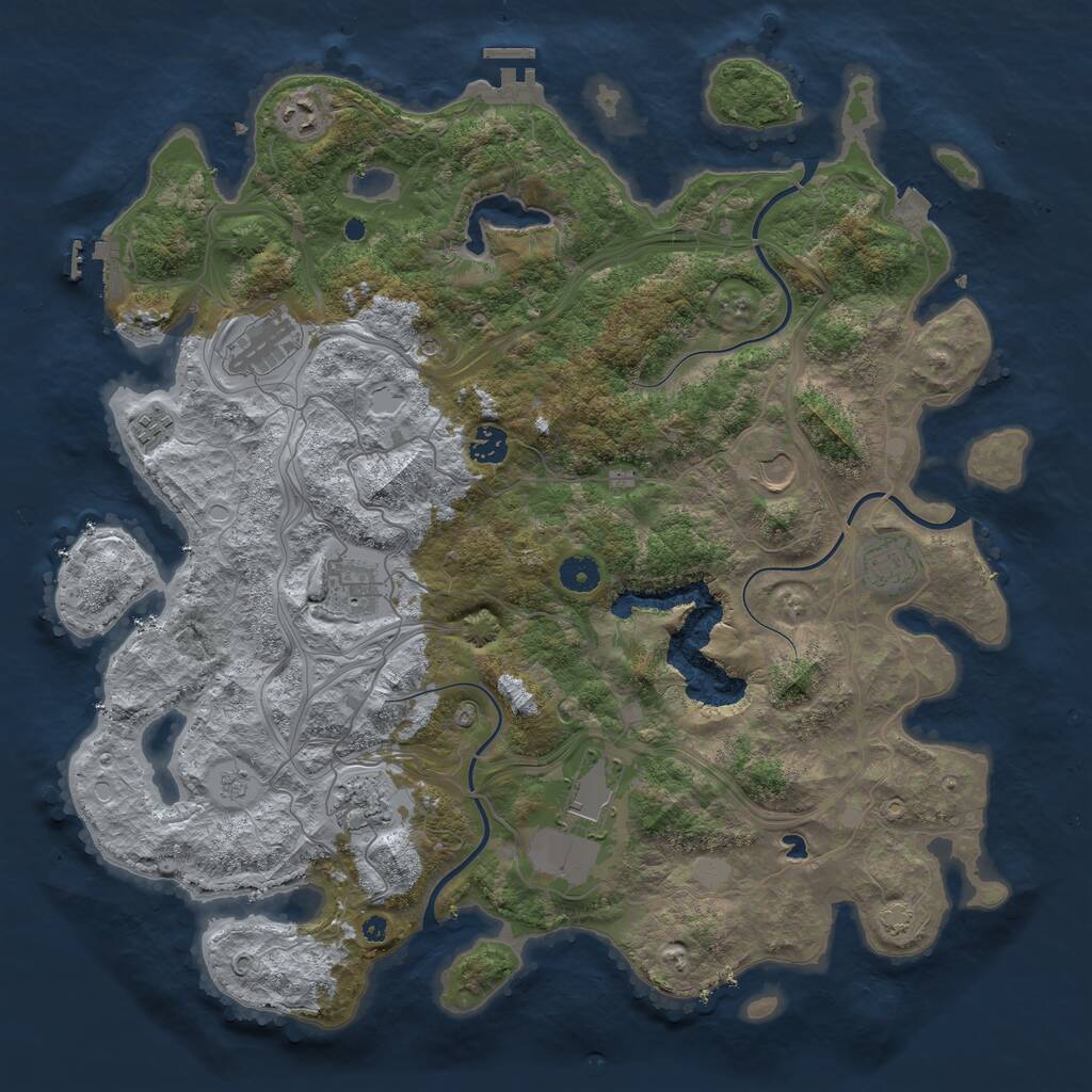 Rust Map: Procedural Map, Size: 4250, Seed: 16497234, 15 Monuments
