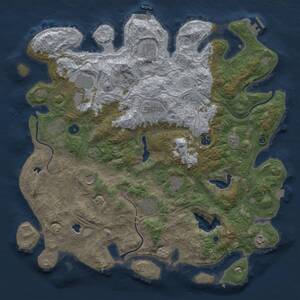 Thumbnail Rust Map: Procedural Map, Size: 4500, Seed: 1787378349, 16 Monuments