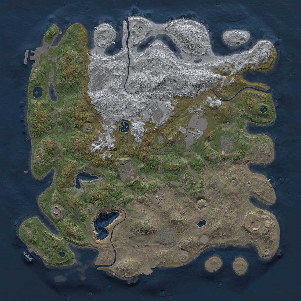 Rust Map: Procedural Map, Size: 4250, Seed: 459293456, 17 Monuments