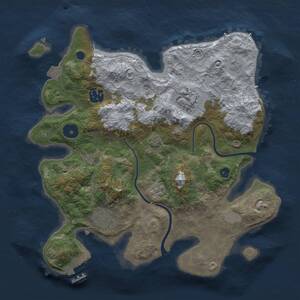 Thumbnail Rust Map: Procedural Map, Size: 3000, Seed: 1603632937, 9 Monuments