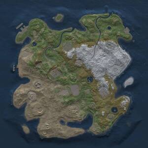 Thumbnail Rust Map: Procedural Map, Size: 3550, Seed: 489665, 15 Monuments