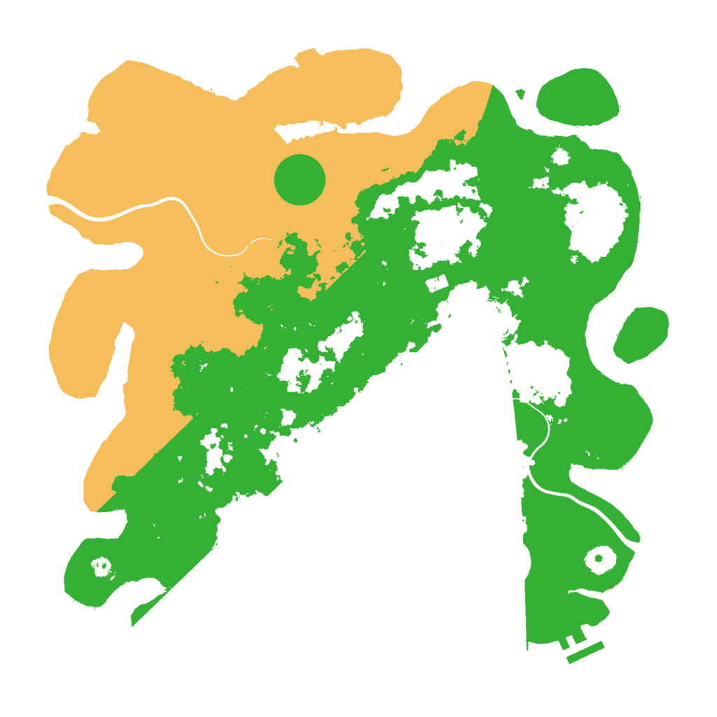 Biome Rust Map: Procedural Map, Size: 3700, Seed: 3226895