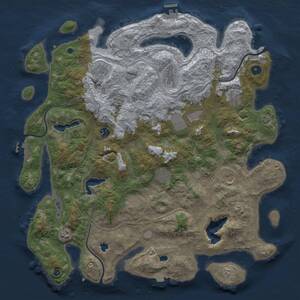 Thumbnail Rust Map: Procedural Map, Size: 4500, Seed: 5122024, 16 Monuments
