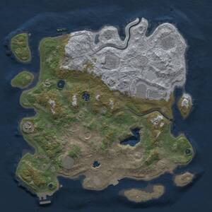 Thumbnail Rust Map: Procedural Map, Size: 4000, Seed: 1827632108, 14 Monuments