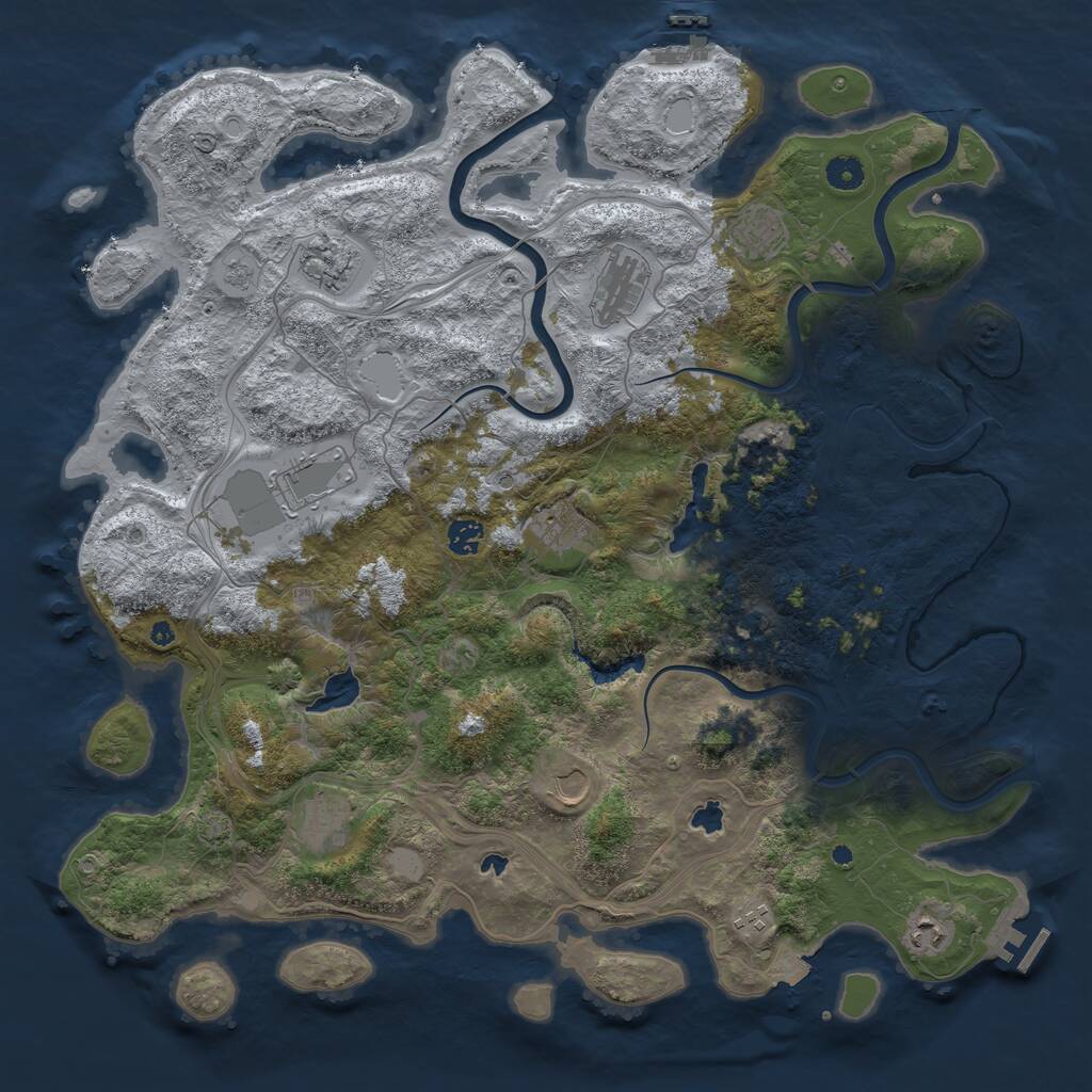 Rust Map: Procedural Map, Size: 4500, Seed: 20241206, 16 Monuments