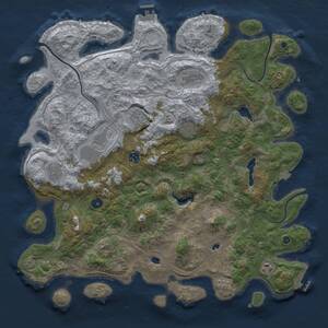 Thumbnail Rust Map: Procedural Map, Size: 4500, Seed: 20241206, 15 Monuments
