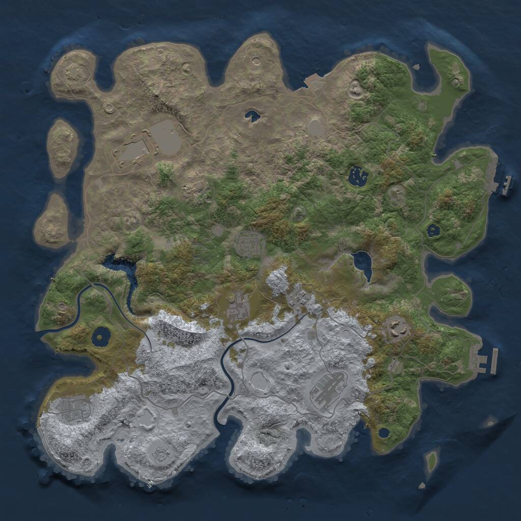 Rust Map: Procedural Map, Size: 4000, Seed: 1799534828, 15 Monuments