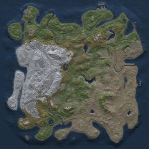 Thumbnail Rust Map: Procedural Map, Size: 4500, Seed: 1149376429, 16 Monuments