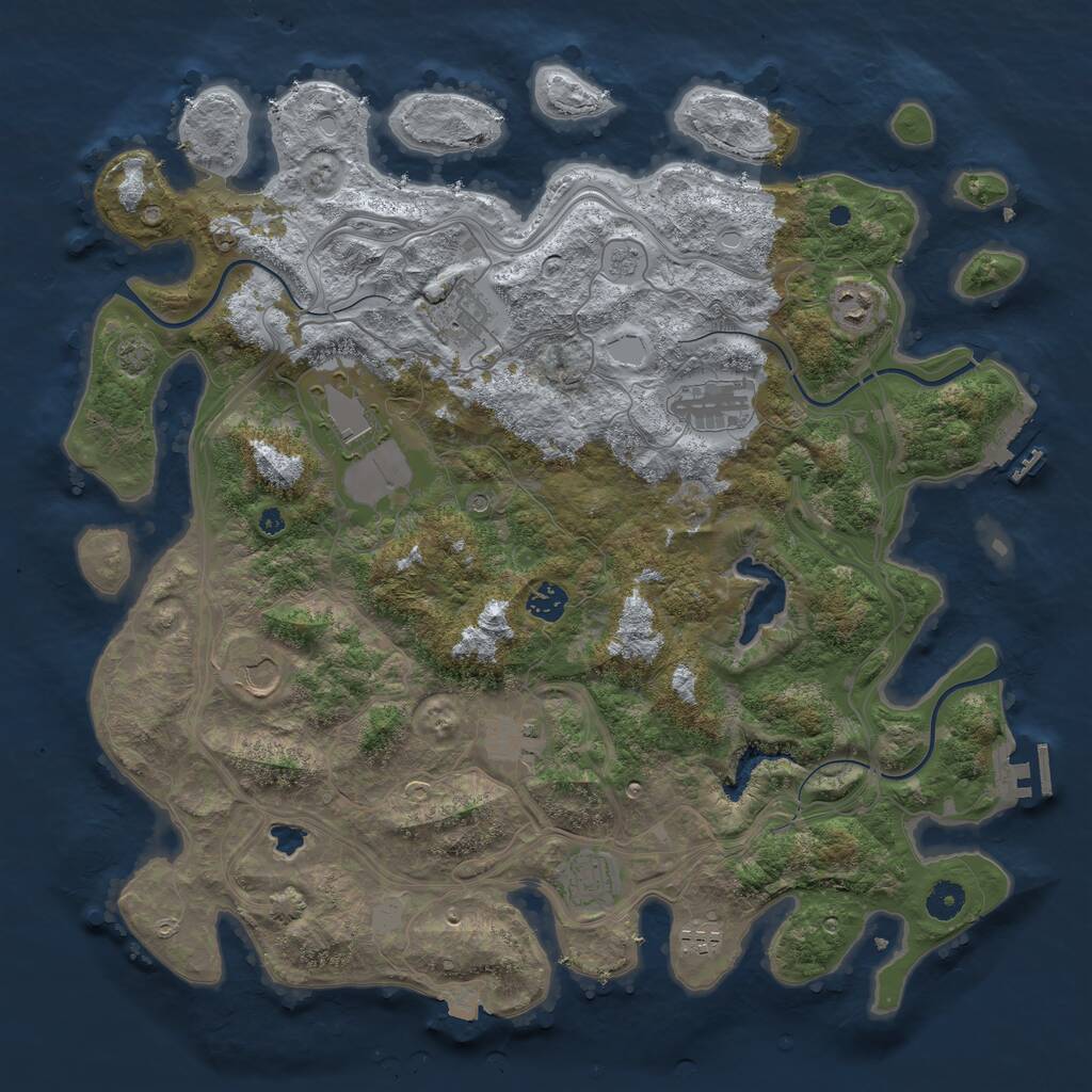 Rust Map: Procedural Map, Size: 4250, Seed: 586061559, 15 Monuments