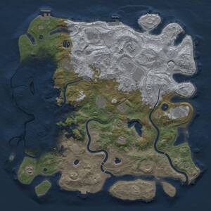 Thumbnail Rust Map: Procedural Map, Size: 4500, Seed: 1746589175, 17 Monuments