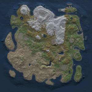 Thumbnail Rust Map: Procedural Map, Size: 4000, Seed: 370219994, 14 Monuments