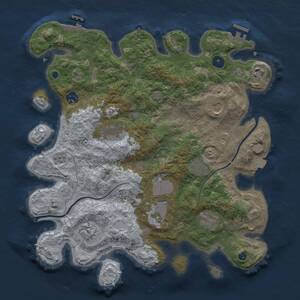 Thumbnail Rust Map: Procedural Map, Size: 3750, Seed: 697151628, 15 Monuments