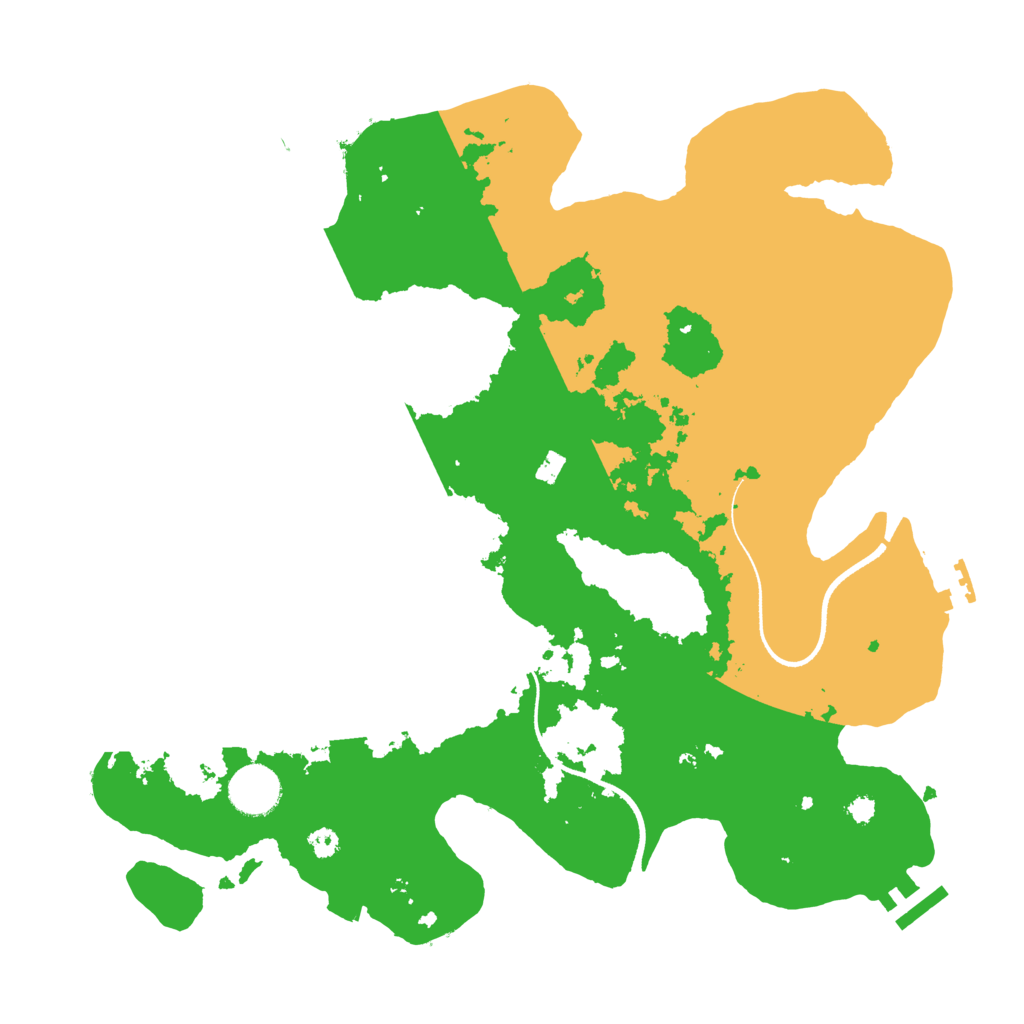 Biome Rust Map: Procedural Map, Size: 3500, Seed: 358478248