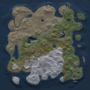 Thumbnail Rust Map: Procedural Map, Size: 4000, Seed: 729989215, 15 Monuments