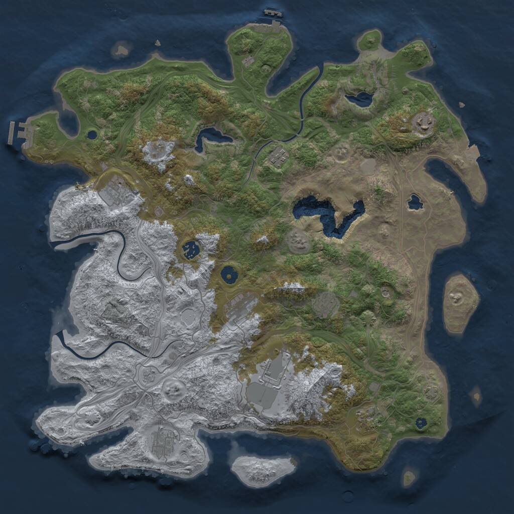 Rust Map: Procedural Map, Size: 4500, Seed: 1968923952, 15 Monuments