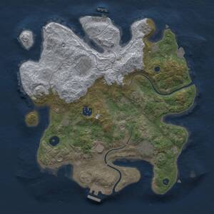 Thumbnail Rust Map: Procedural Map, Size: 3250, Seed: 718194525, 10 Monuments