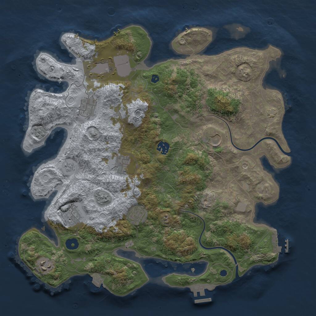 Rust Map: Procedural Map, Size: 3800, Seed: 12021029, 15 Monuments