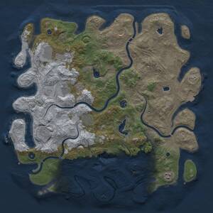 Thumbnail Rust Map: Procedural Map, Size: 4500, Seed: 751329868, 15 Monuments