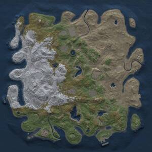 Thumbnail Rust Map: Procedural Map, Size: 4500, Seed: 751329868, 17 Monuments