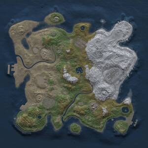 Thumbnail Rust Map: Procedural Map, Size: 3250, Seed: 1089023530, 12 Monuments