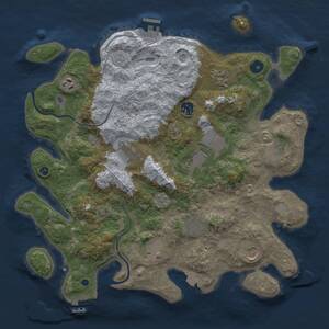 Thumbnail Rust Map: Procedural Map, Size: 3750, Seed: 1160786550, 16 Monuments