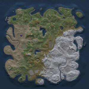 Thumbnail Rust Map: Procedural Map, Size: 4250, Seed: 988180, 16 Monuments