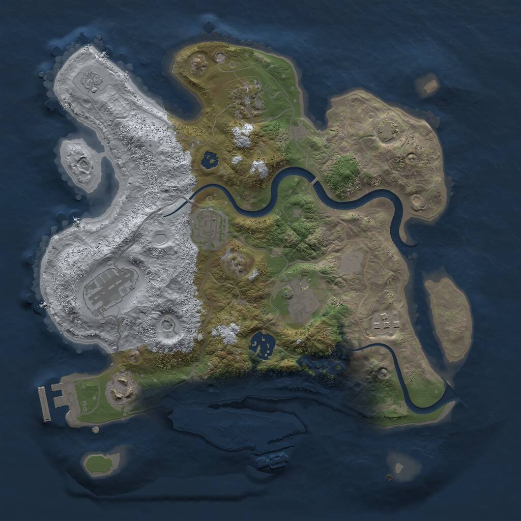 Rust Map: Procedural Map, Size: 3000, Seed: 81898, 13 Monuments