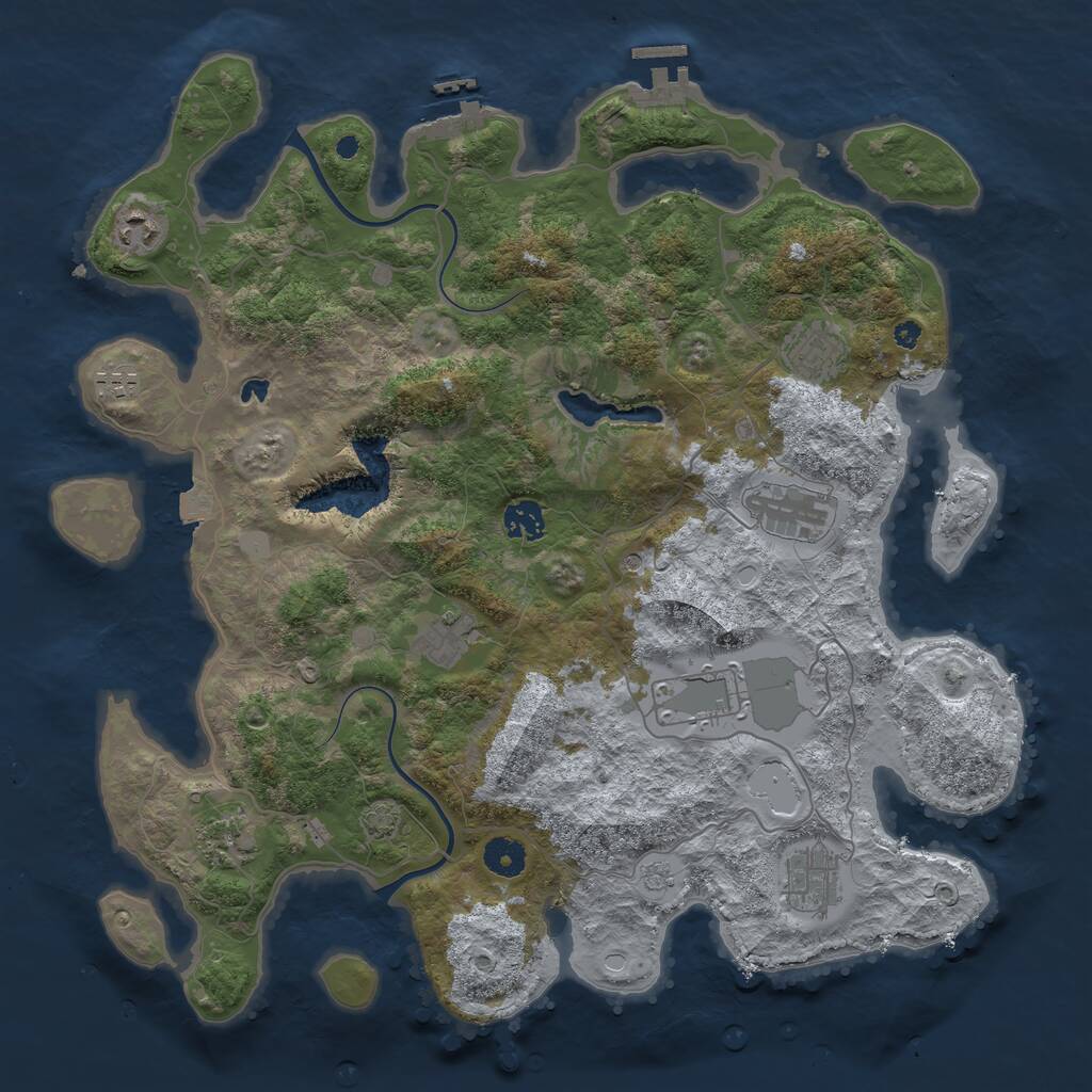 Rust Map: Procedural Map, Size: 4000, Seed: 170709286, 15 Monuments