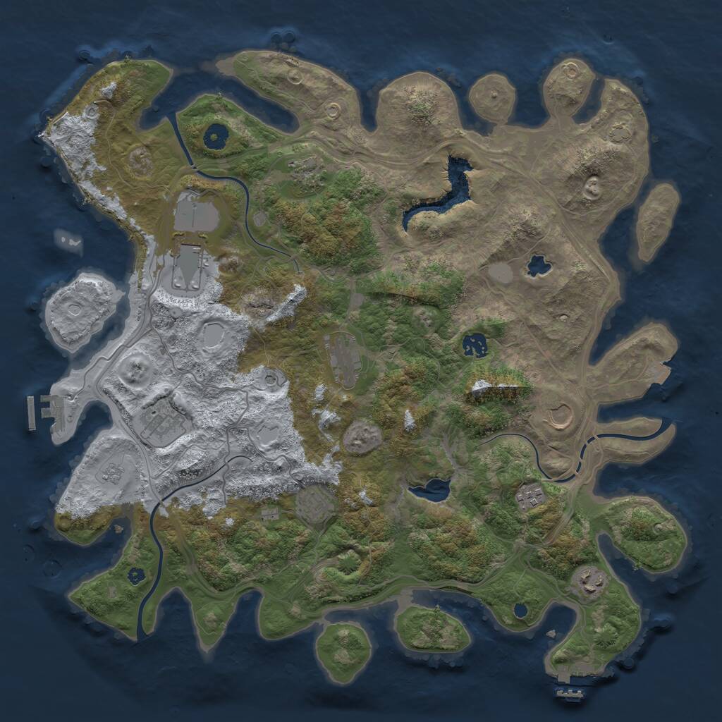 Rust Map: Procedural Map, Size: 4250, Seed: 23372, 15 Monuments