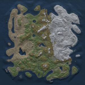 Thumbnail Rust Map: Procedural Map, Size: 4500, Seed: 1196835215, 15 Monuments