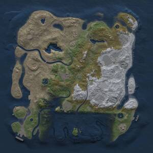 Thumbnail Rust Map: Procedural Map, Size: 4000, Seed: 312498734, 16 Monuments