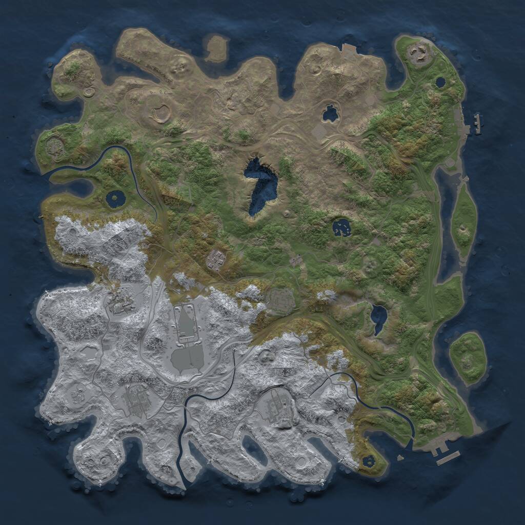 Rust Map: Procedural Map, Size: 4250, Seed: 862539305, 15 Monuments