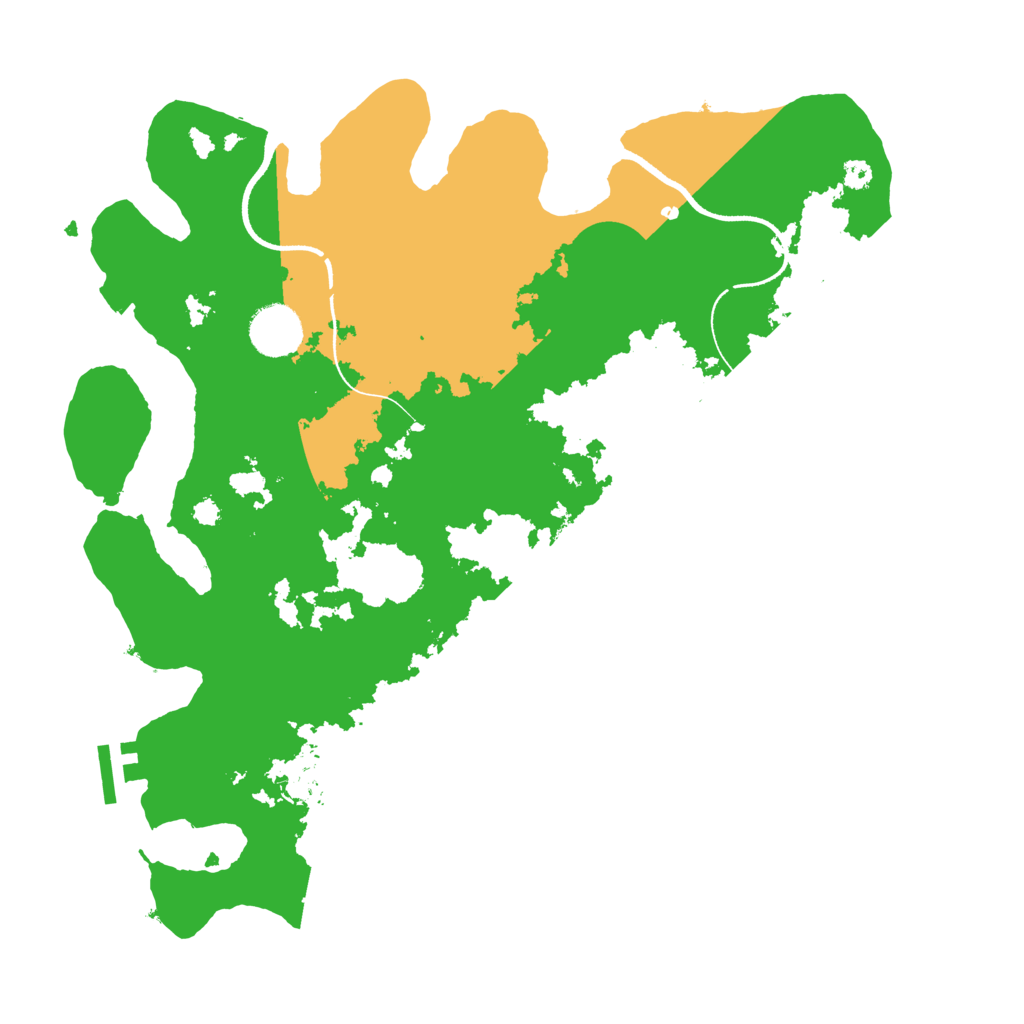 Biome Rust Map: Procedural Map, Size: 3500, Seed: 229359039