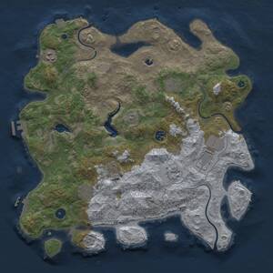 Thumbnail Rust Map: Procedural Map, Size: 4007, Seed: 481981, 14 Monuments