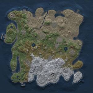 Thumbnail Rust Map: Procedural Map, Size: 3750, Seed: 1927245245, 17 Monuments