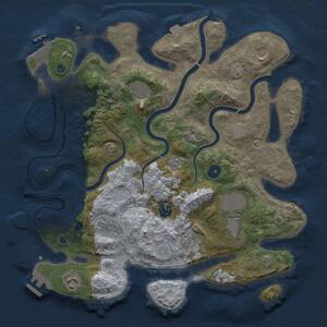 Thumbnail Rust Map: Procedural Map, Size: 3700, Seed: 525769047, 14 Monuments