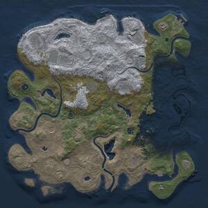 Thumbnail Rust Map: Procedural Map, Size: 4500, Seed: 1892381856, 17 Monuments
