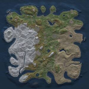 Thumbnail Rust Map: Procedural Map, Size: 4250, Seed: 8199901, 16 Monuments