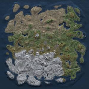 Thumbnail Rust Map: Procedural Map, Size: 5000, Seed: 576285865, 16 Monuments